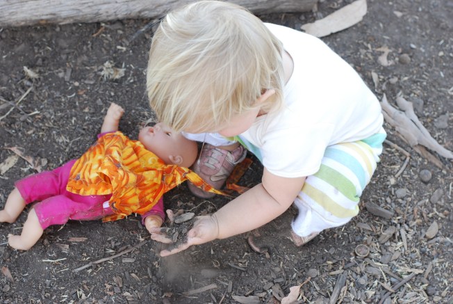 playing in the dirt