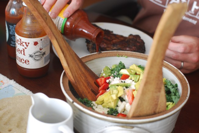 strawberry kale salad